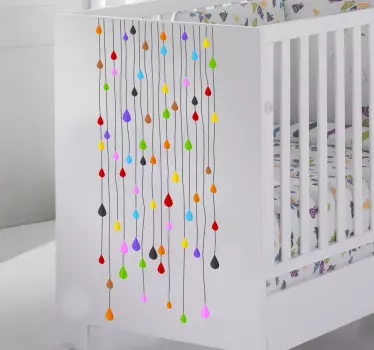 Sticker bambini fili gocce color - TenStickers