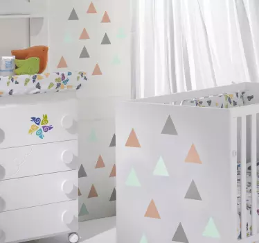 Sticker bambini triangoli colorati - TenStickers