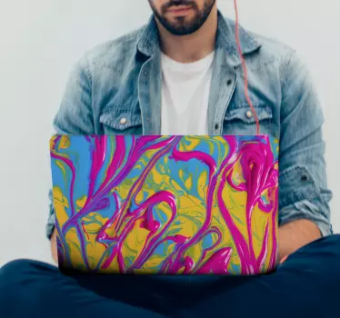 Adesivo per laptop arte astratta - TenStickers