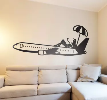 Sticker decorativo aereo turistico - TenStickers