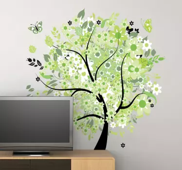 Sticker decorativo albero primaverile - TenStickers