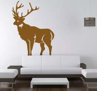 Sticker decorativo alce natale - TenStickers