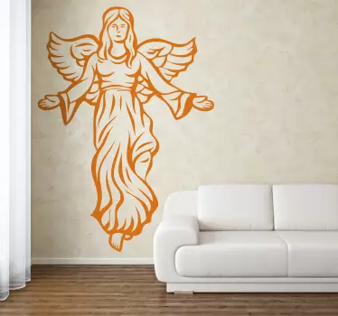 Sticker decorativo angelo natalizio 2 - TenStickers