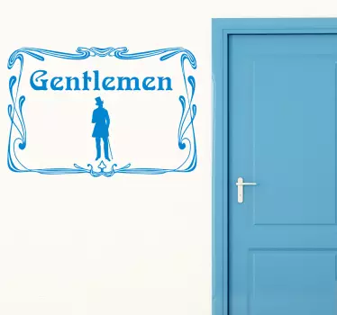 Adesivo bagno uomini vintage - TenStickers