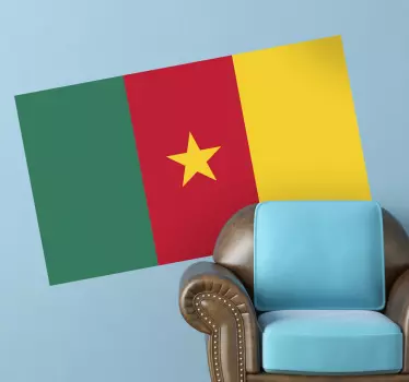 Sticker decorativo bandiera Camerun - TenStickers