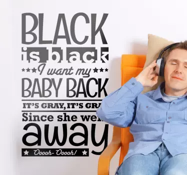 Sticker decorativo Black is Black - TenStickers