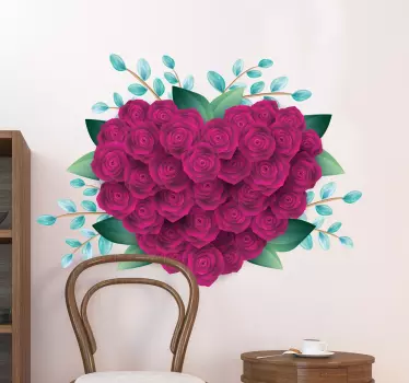 Sticker decorativo boccioli di rosa - TenStickers