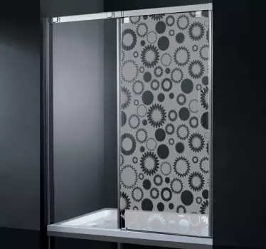 Sticker decorativo box doccia floreale - TenStickers