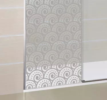 Sticker decorativo box doccia tsunami - TenStickers