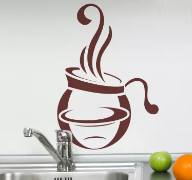 Sticker decorativo caffettiera - TenStickers