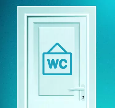 Sticker decorativo cartello bagno - TenStickers