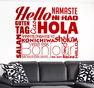 Sticker decorativo Ciao idiomi - TenStickers