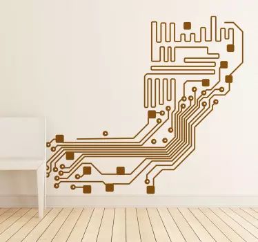 Sticker decorativo circuito elettronico - TenStickers