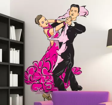 Sticker decorativo coppia ballo da sala - TenStickers