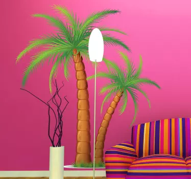 Sticker decorativo coppia di palme - TenStickers