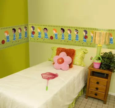 Sticker decorativo cornice squadra basket - TenStickers