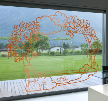 Sticker decorativo cornicetta natura - TenStickers