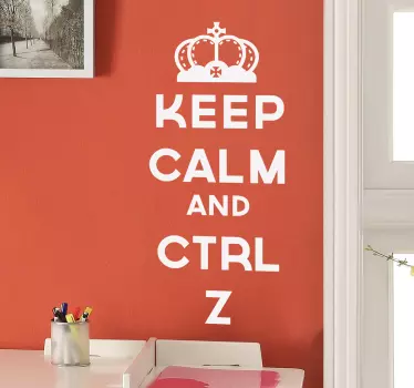 Adesivo murale soggiorno ctrl z - TenStickers