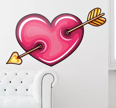 Adesivo mural soggiornocuore cuore di Cupido - TenStickers
