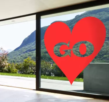 Sticker decorativo cuore go - TenStickers