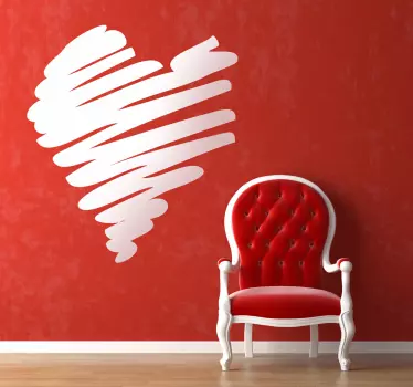 Sticker decorativo cuore San Valentino - TenStickers