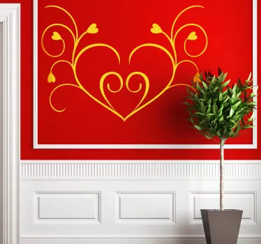 Sticker decorativo cuore tribale - TenStickers