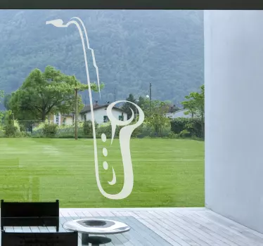 Sticker decorativo disegno sax - TenStickers