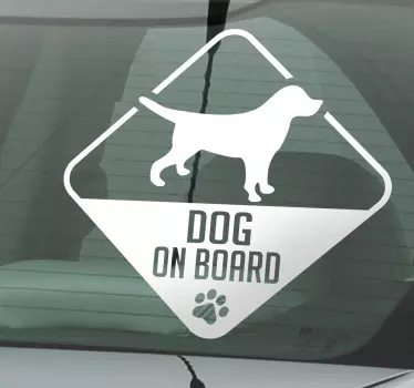 Adesivo per auto dog on board - TenStickers
