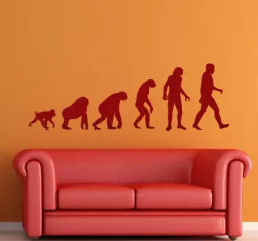 Sticker decorativo evoluzione uomo - TenStickers