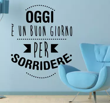 Sticker decorativo frase sorriso - TenStickers