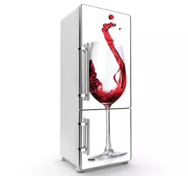 Adesivo frigo calice di vino - TenStickers