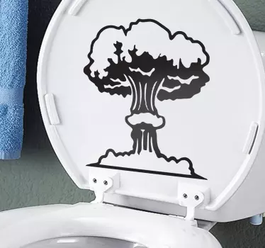 Adesivo per WC bomba nucleare - TenStickers