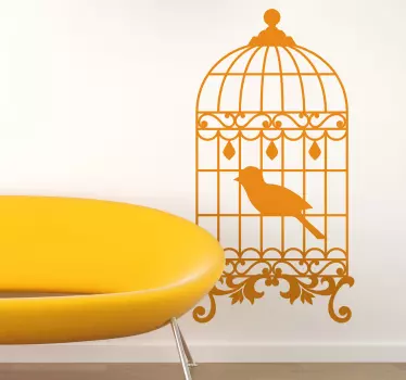 Sticker decorativo gabbietta vintage - TenStickers