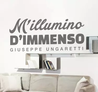 Sticker decorativo Giuseppe Ungaretti - TenStickers