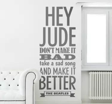 Sticker decorativo Hey Jude - TenStickers
