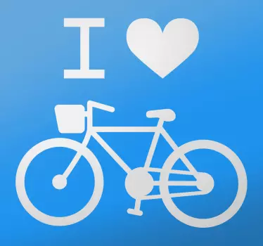 Sticker decorativo I love bici - TenStickers