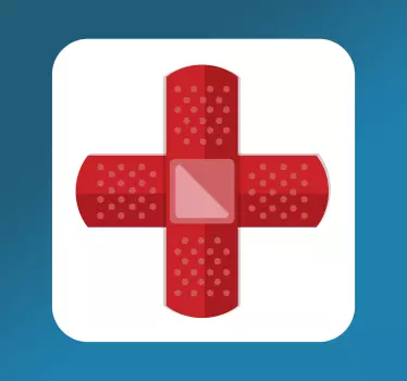 Sticker decorativo icona croce rossa - TenStickers