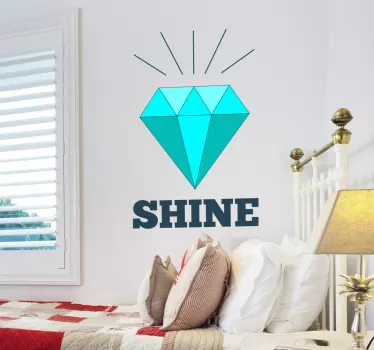 Sticker decorativo illustrazione diamante - TenStickers