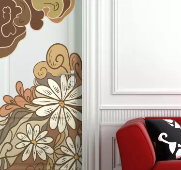 Sticker decorativo illustrazione fiori - TenStickers