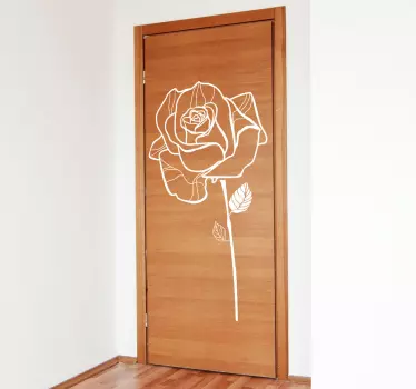 Sticker decorativo illustrazione rosa - TenStickers