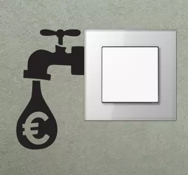 Sticker decorativo interruttore rubinetto € - TenStickers