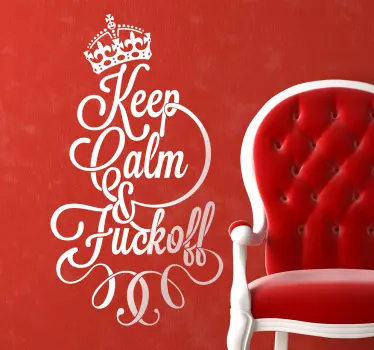 Sticker decorativo keep calm fuck off - TenStickers