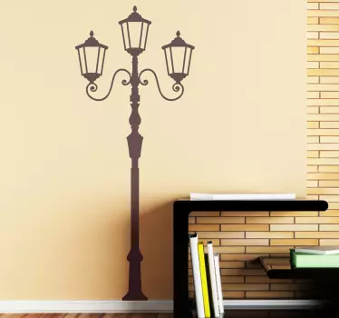 Sticker decorativo lampione a tre luci - TenStickers