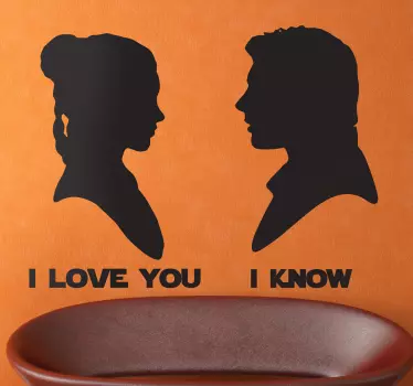 Sticker decorativo Leila e Han Solo - TenStickers