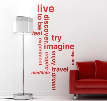 Adesivo murale soggiorno motivazione personale - TenStickers