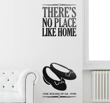 Sticker decorativo no place like home - TenStickers