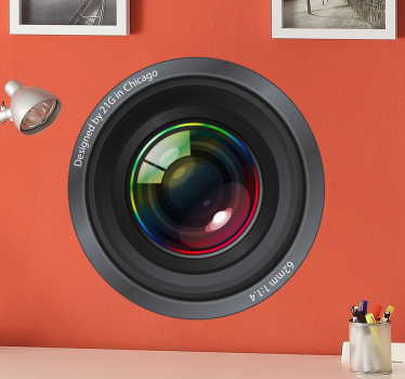 Sticker decorativo obiettivo fotocamera - TenStickers