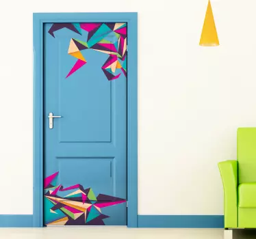 Sticker decorativo origami cromatici - TenStickers