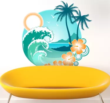 Sticker decorativo paradiso esotico - TenStickers