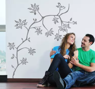 Sticker decorativo ramo fiorito - TenStickers